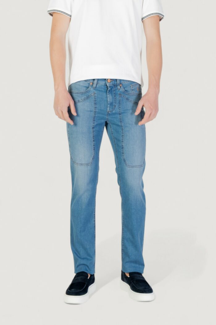 Jeans slim Jeckerson john 5 tasche toppa Denim chiaro