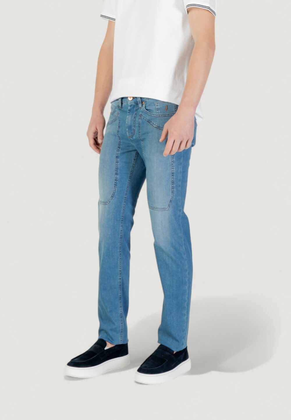 Jeans slim Jeckerson john 5 tasche toppa Denim chiaro - Foto 3