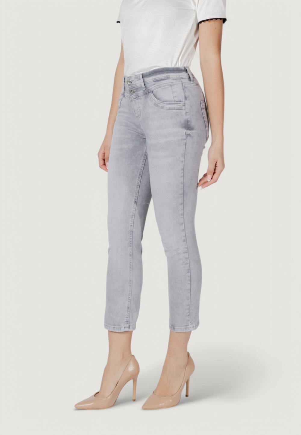 Jeans slim Street One qr style-jane,mw,light Grigio Chiaro - Foto 2