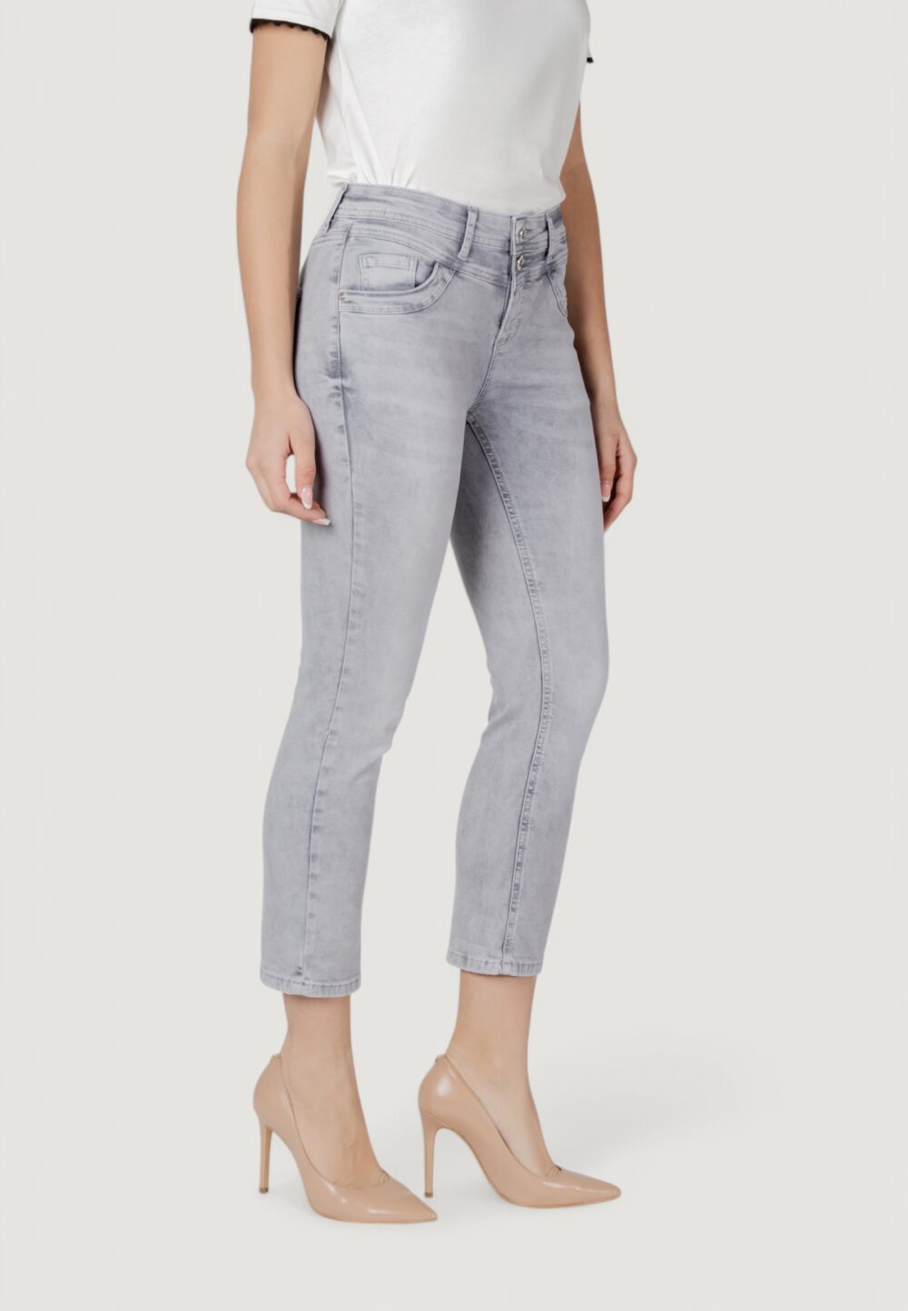 Jeans slim Street One qr style-jane,mw,light Grigio Chiaro - Foto 3