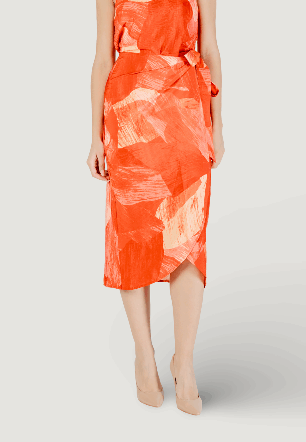 Longuette Vila Clothes vidolira ela hw midi sharong Rosso - Foto 1