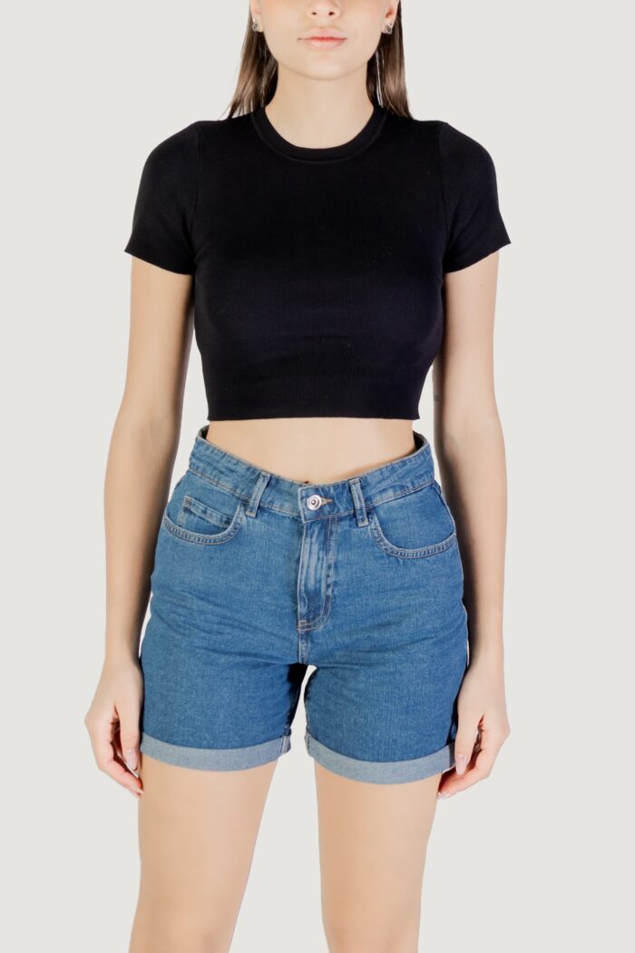 Maglia in filo manica corta Jacqueline de Yong jdycirkeline s/s crop top knt noos Nero