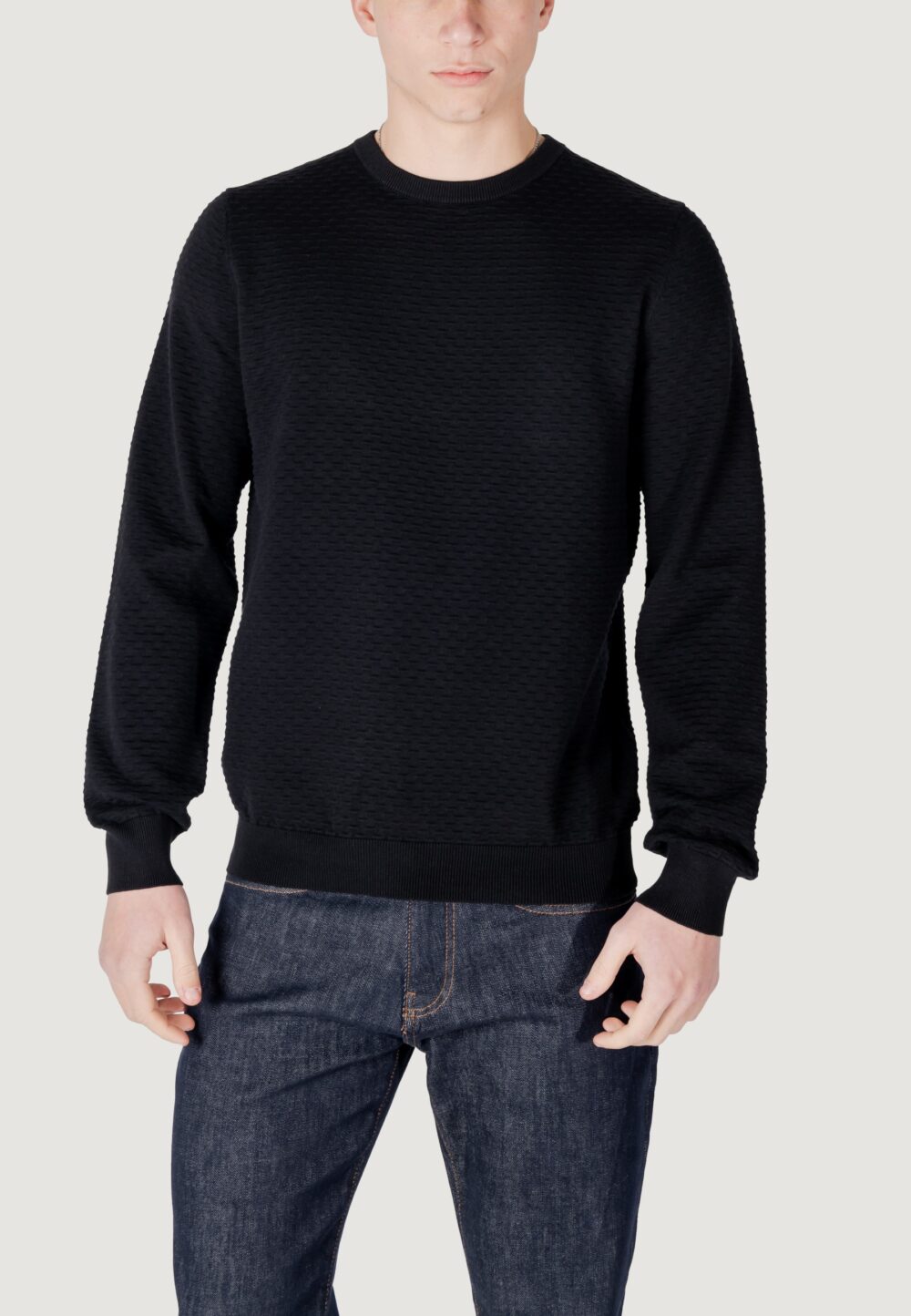 Maglia Antony Morato regular fit with logoed metal badge Nero - Foto 1