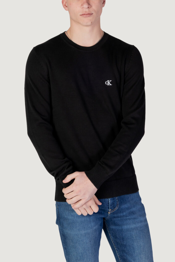 Maglia Calvin Klein Jeans modern crew neck Nero