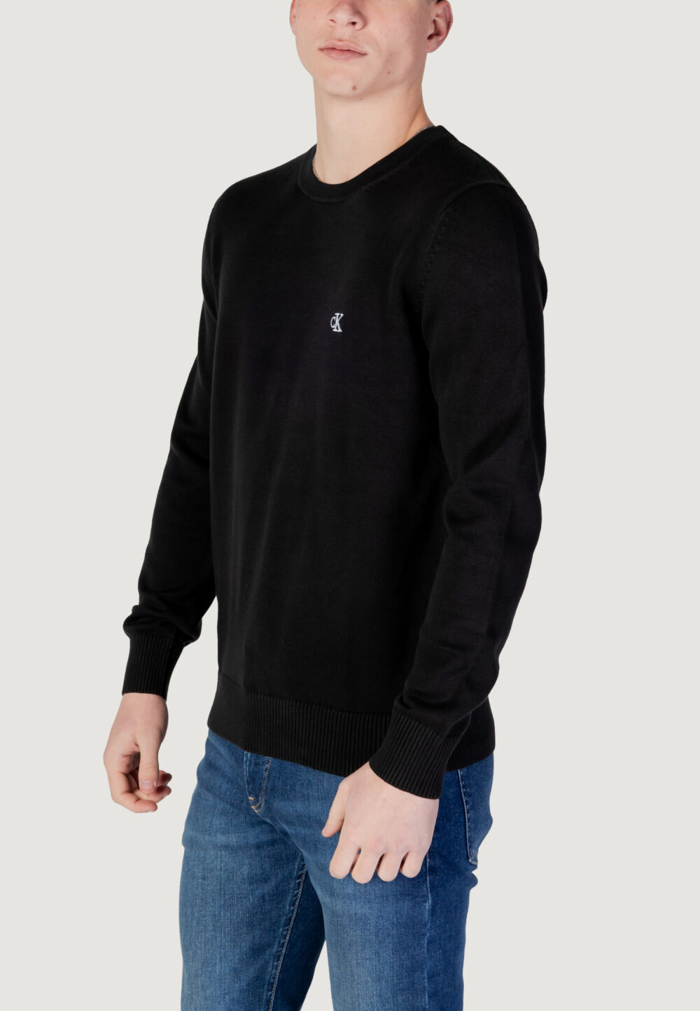 Maglia Calvin Klein Jeans modern crew neck Nero - Foto 2