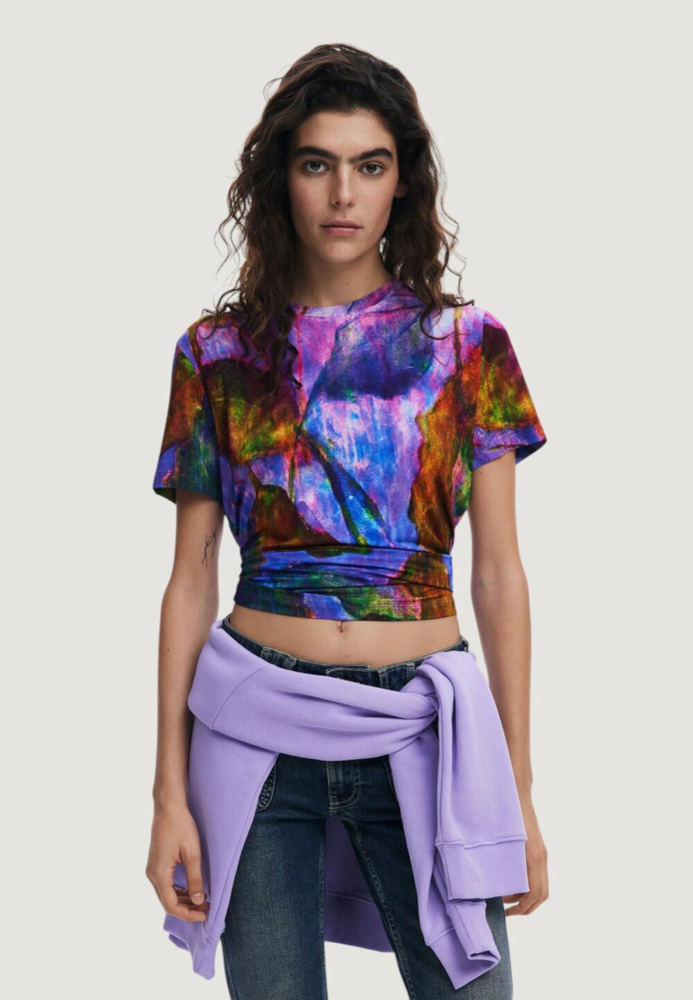 T-shirt Desigual ts_yellowstone Viola - Foto 2