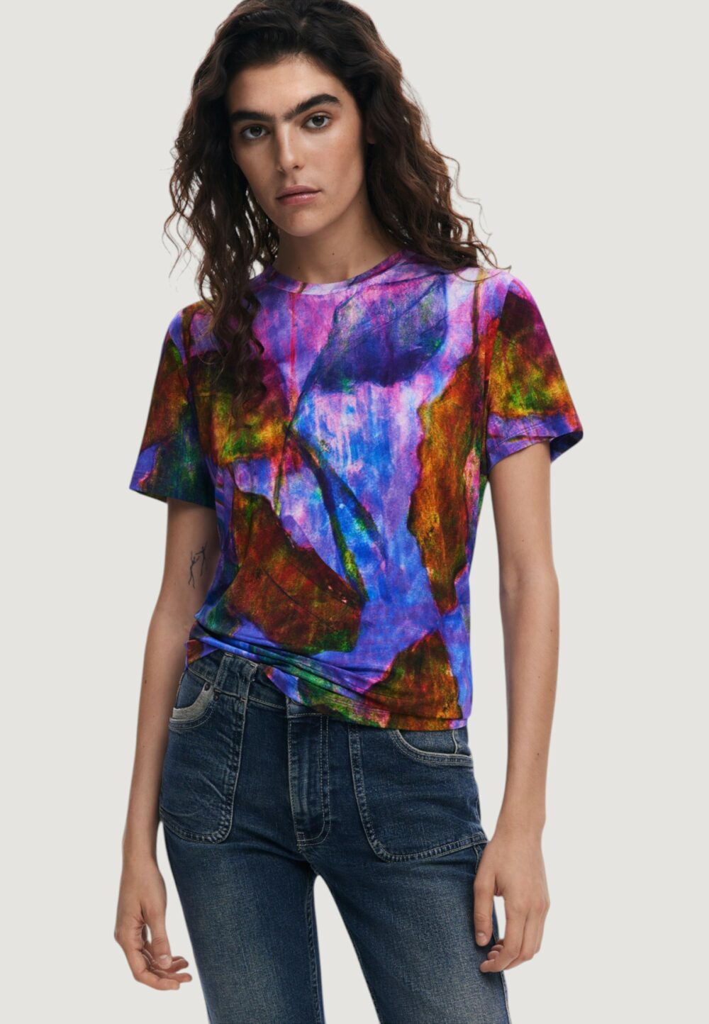 T-shirt Desigual ts_yellowstone Viola - Foto 4
