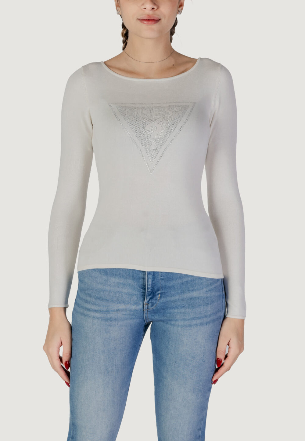 Maglia Guess ls triangle logo eli Bianco - Foto 1