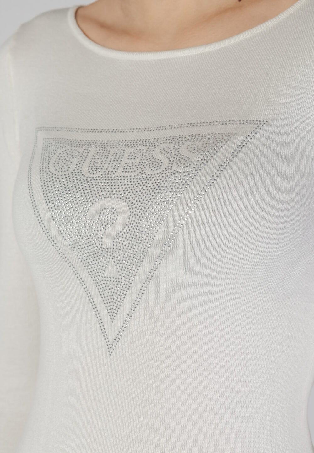 Maglia Guess ls triangle logo eli Bianco - Foto 5