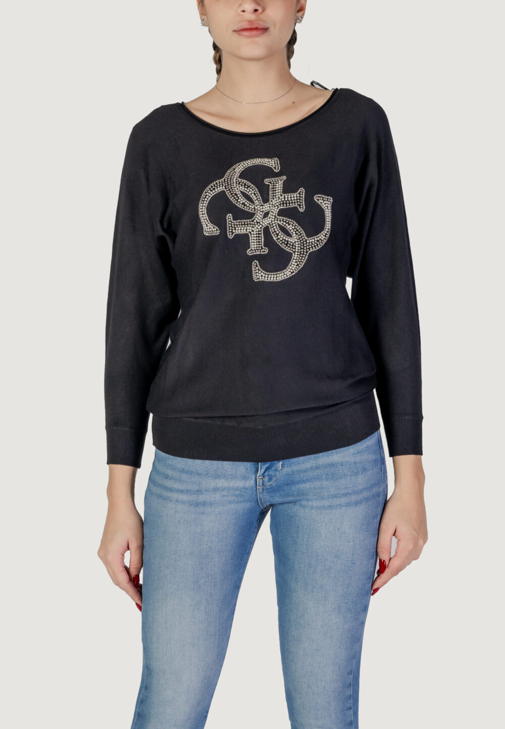 Maglia Guess emerie 4g logo bat Nero - Foto 1