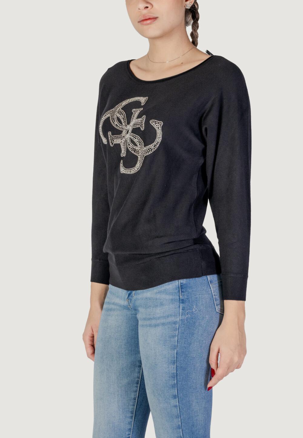 Maglia Guess emerie 4g logo bat Nero - Foto 2