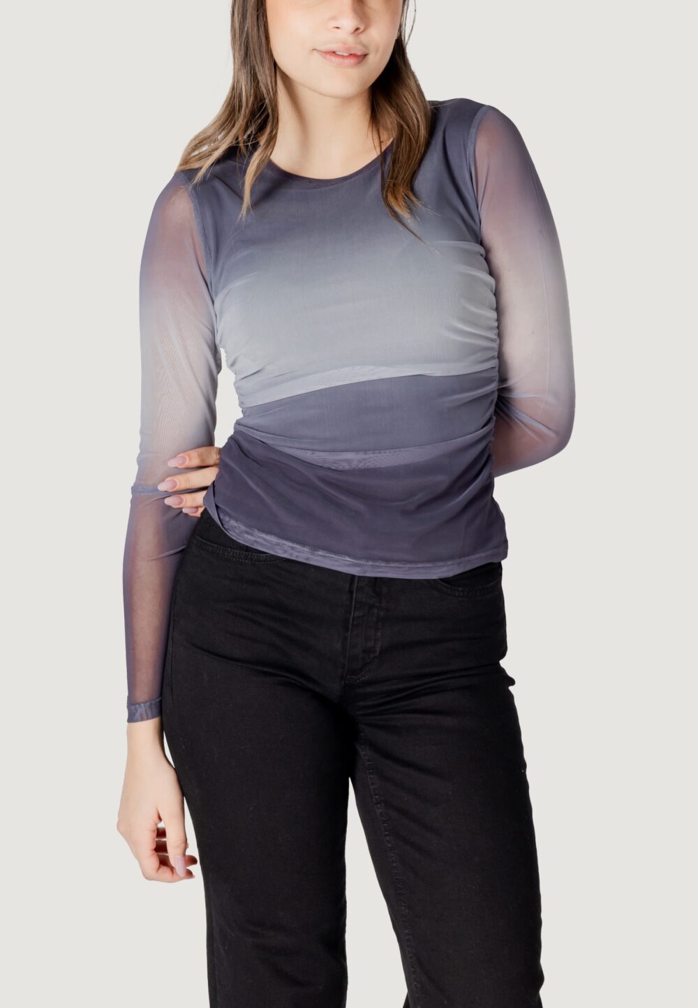 T-shirt manica lunga ICHI ihpenlopa ls Grigio - Foto 1