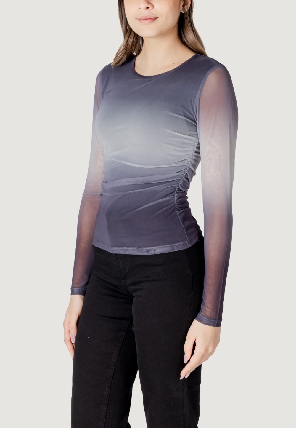 T-shirt manica lunga ICHI ihpenlopa ls Grigio - Foto 2