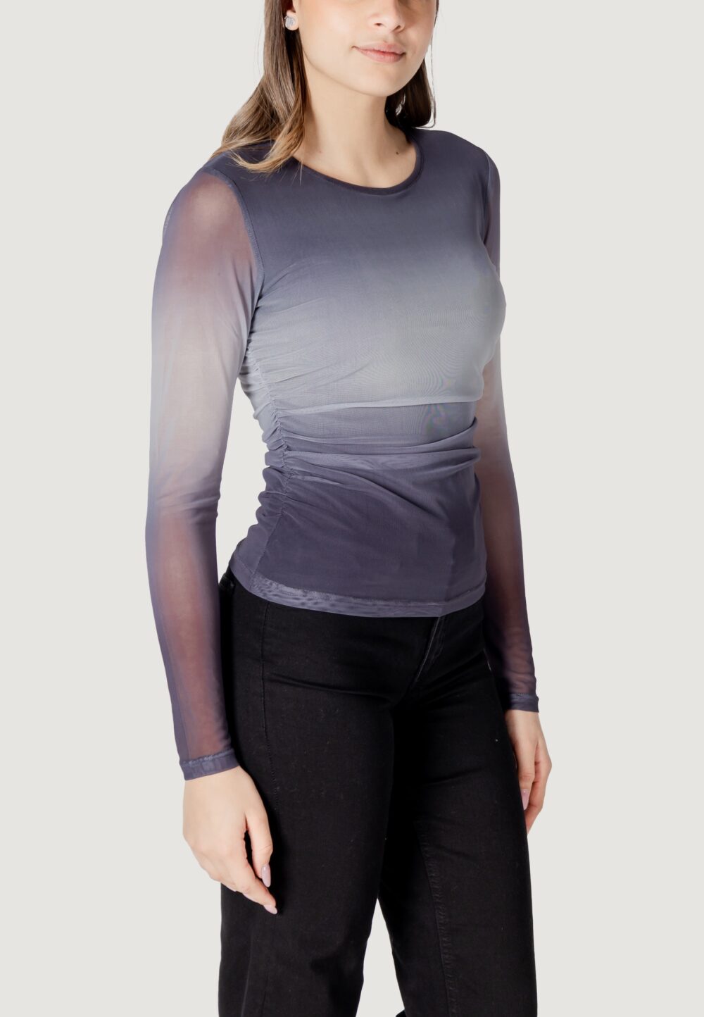 T-shirt manica lunga ICHI ihpenlopa ls Grigio - Foto 3