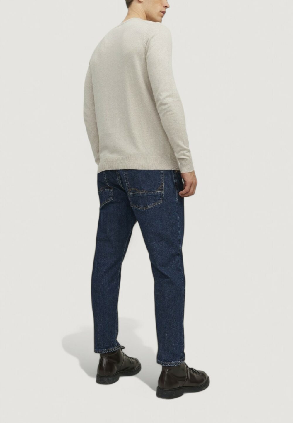 Maglia Jack Jones jjeemil knit crew neck noos Beige chiaro - Foto 3