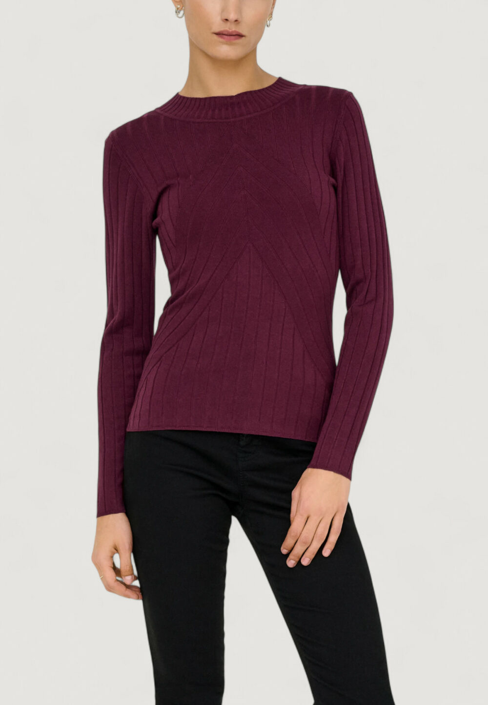 Maglia Jacqueline de Yong jdykate l/s pullover knt Bordeaux - Foto 1