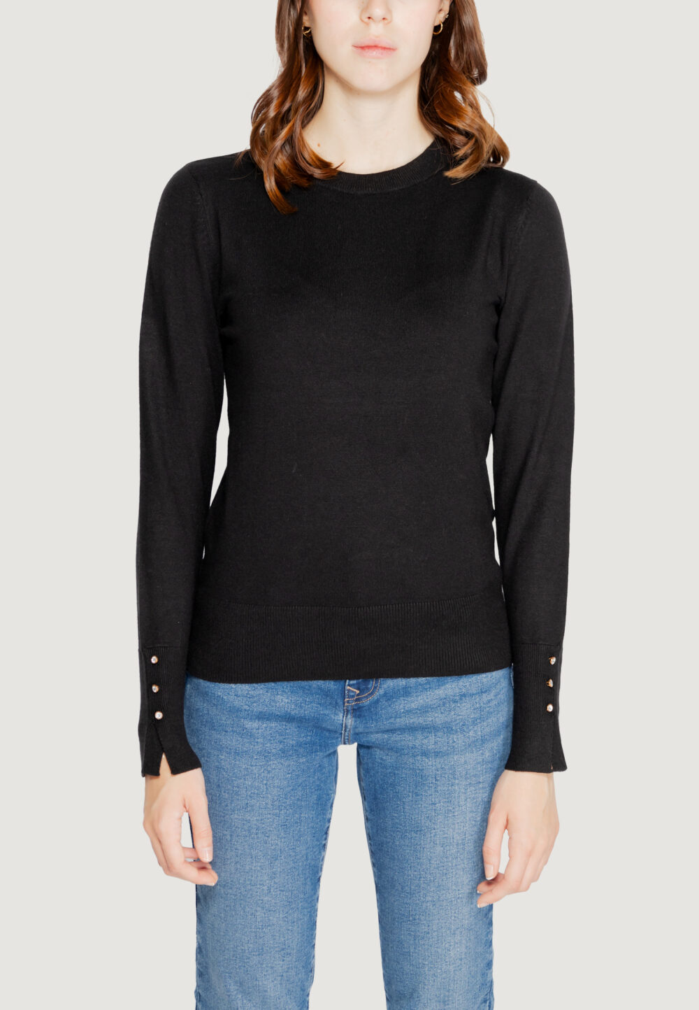 Maglia Jacqueline de Yong jdymalou l/s o-neck button knt Nero - Foto 5