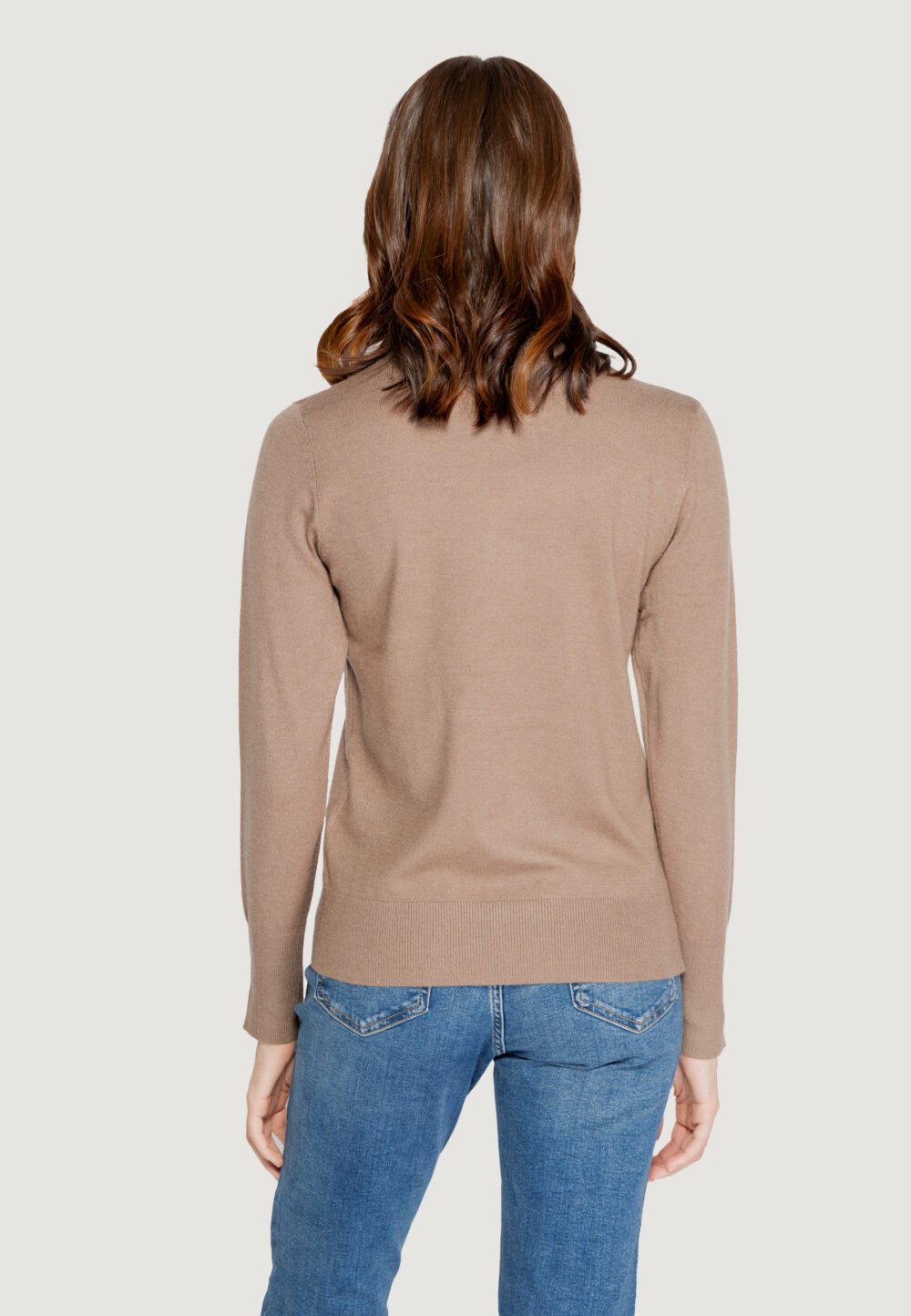Maglia Jacqueline de Yong jdymalou l/s o-neck button knt Taupe - Foto 2