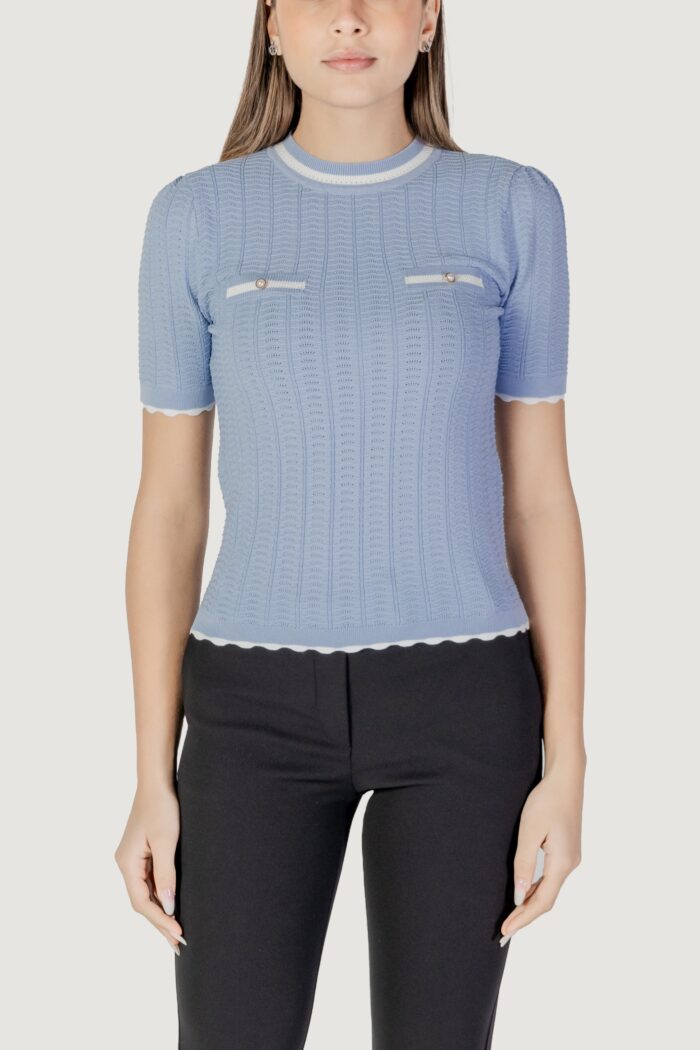 Maglia in filo manica corta Morgan De Toi  Celeste