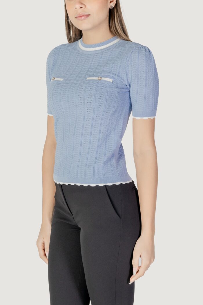 Maglia in filo manica corta Morgan De Toi  Celeste