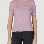 Maglia in filo manica corta Morgan De Toi Rosa - Foto 1