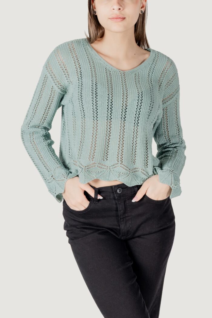 Maglia Only onlelba life ls v-neck cc knt Tiffany