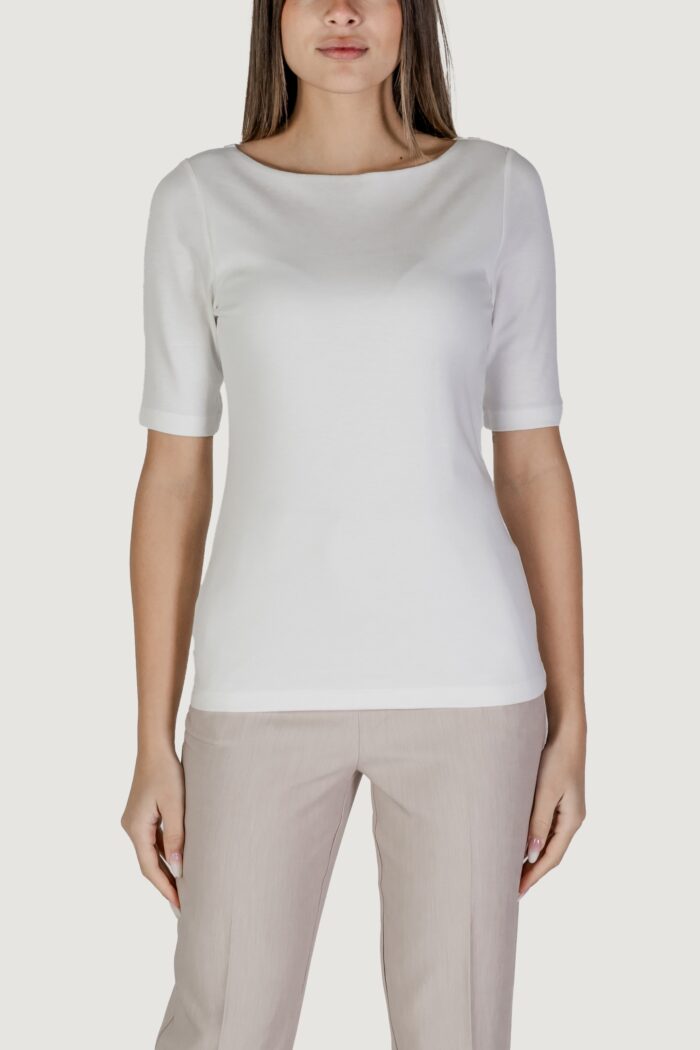 T-shirt Street One lanea 30 cm sleev Bianco