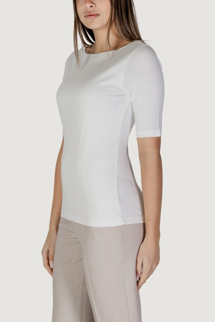 T-shirt Street One lanea 30 cm sleev Bianco