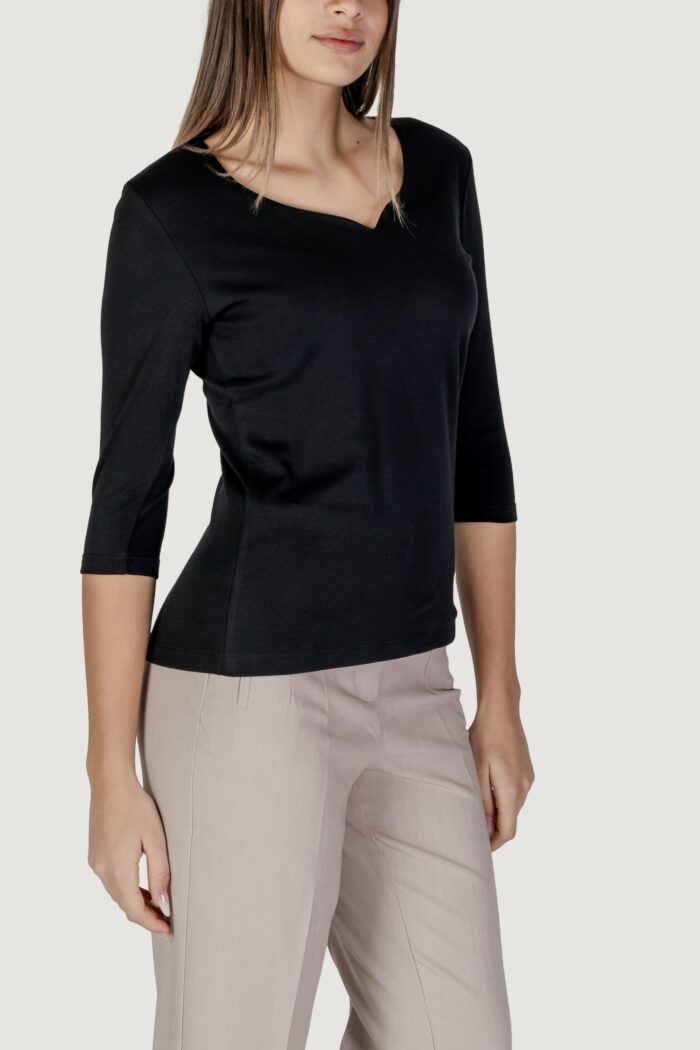 T-shirt Street One heart neck ada 3/ Nero