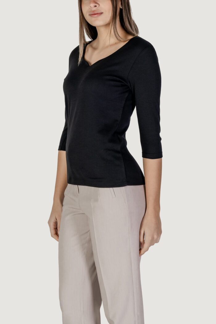 T-shirt Street One heart neck ada 3/ Nero