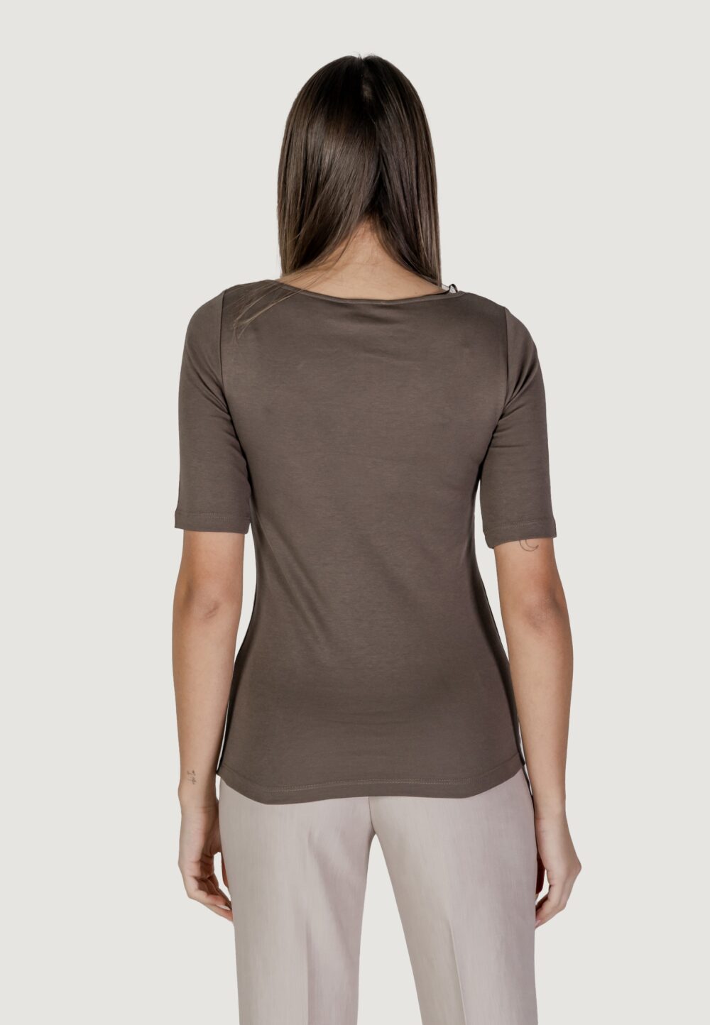 T-shirt Street One lanea 30 cm sleev Terra - Fango - Foto 4
