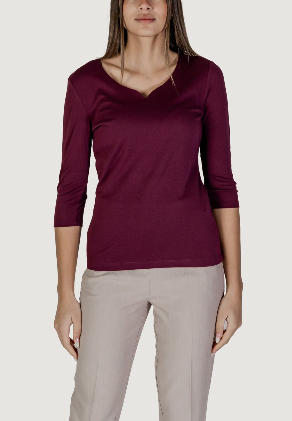 T-shirt Street One heart neck ada 3/ Vinaccia - Foto 1
