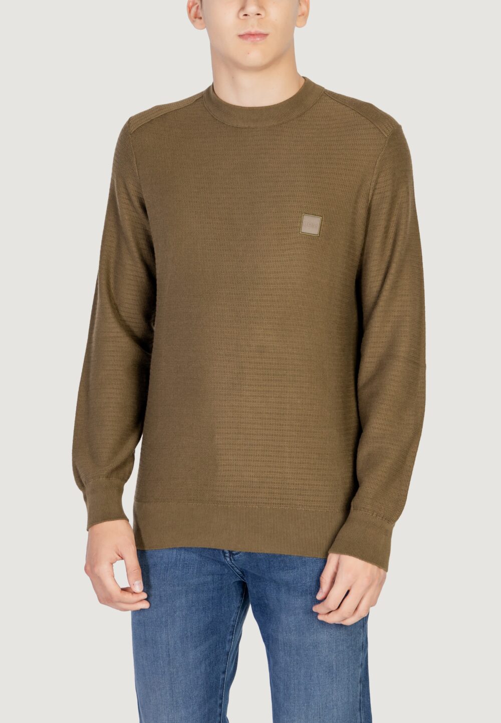 Maglione Boss anion_s 10265864 01 Verde - Foto 1