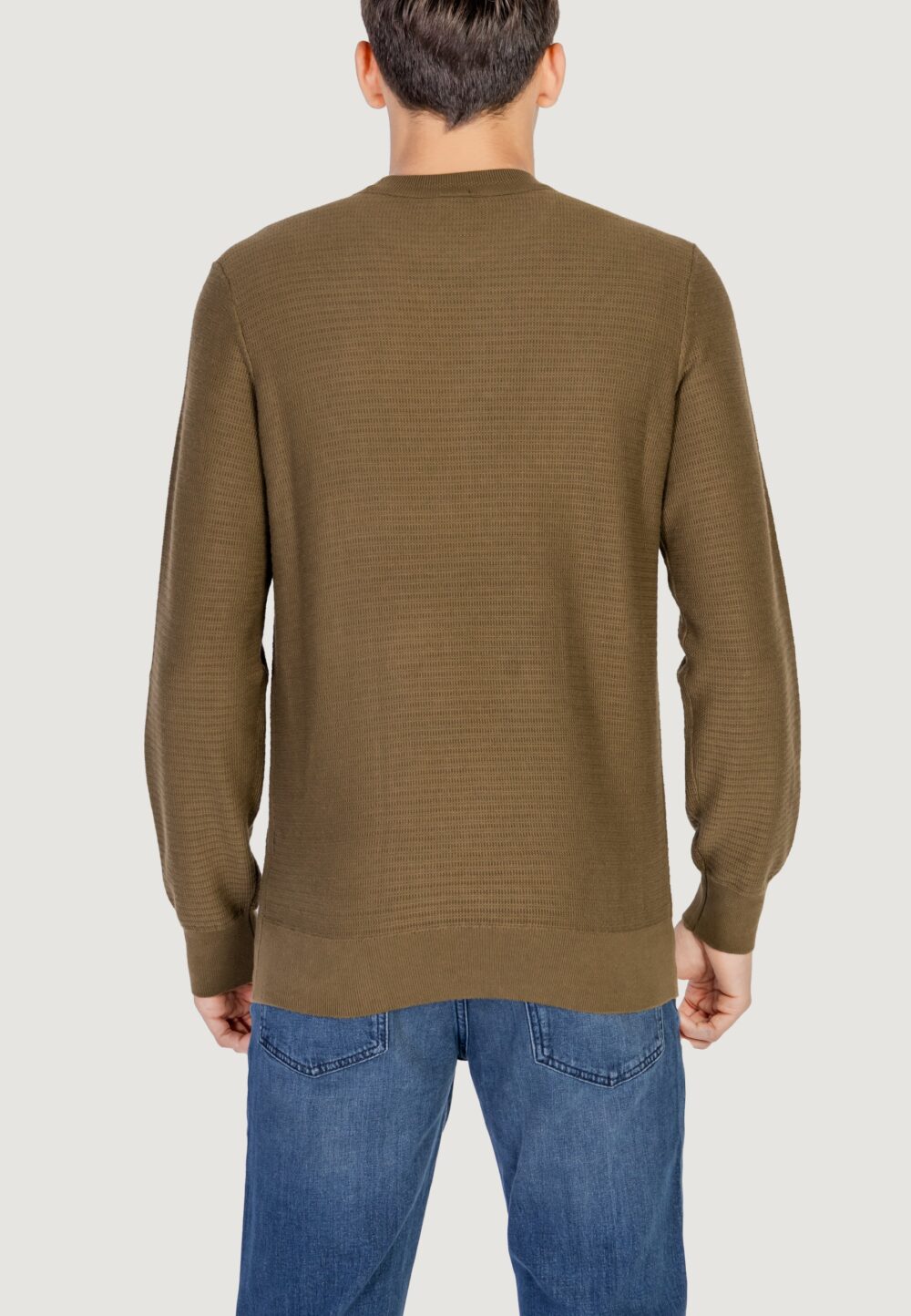 Maglione Boss anion_s 10265864 01 Verde - Foto 3
