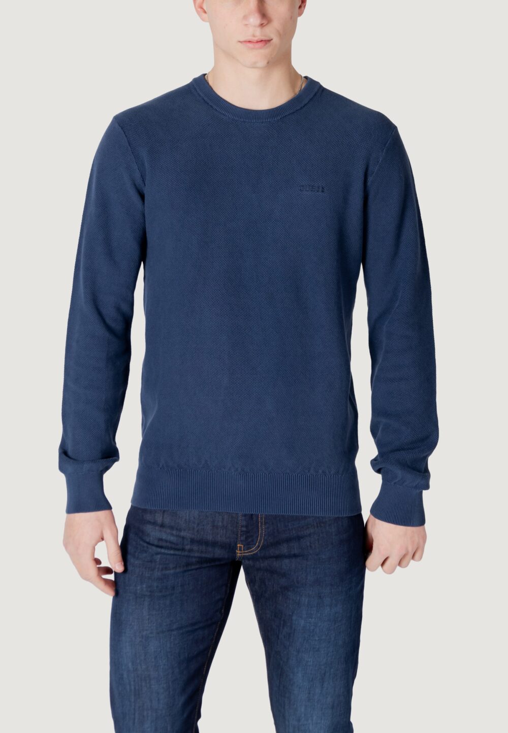 Maglione Guess garfield cn gd pique Blu - Foto 1
