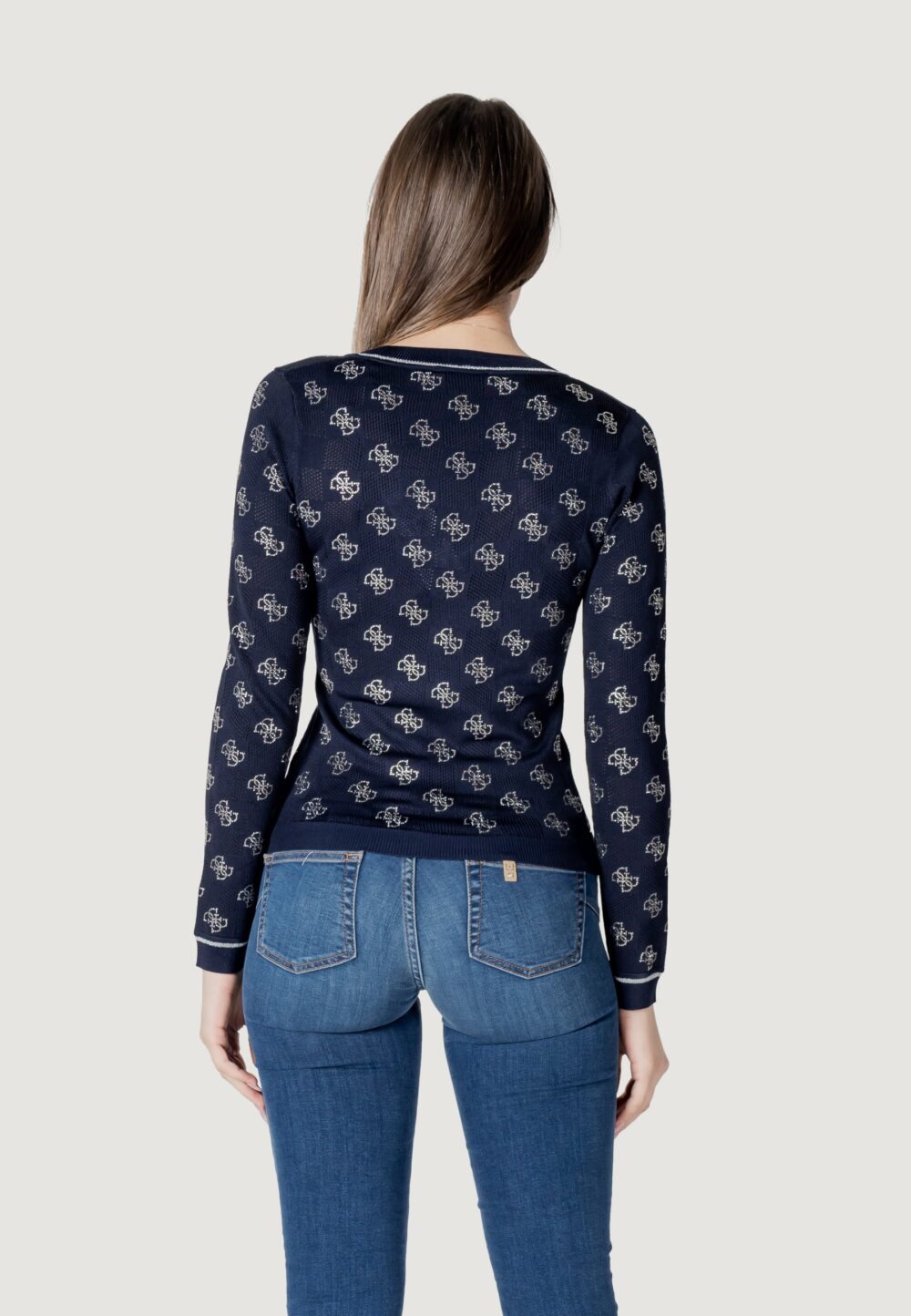 Maglione Guess rosie 4g vn ls Blue scuro - Foto 5