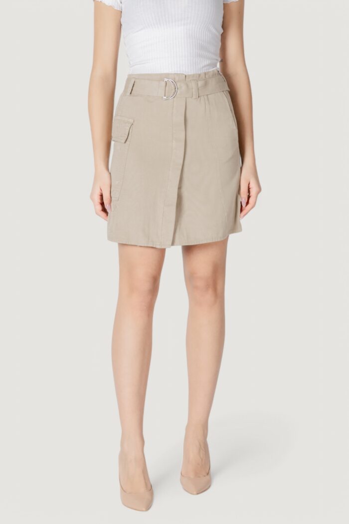 Minigonna Vila Clothes vitilo hw belt Beige chiaro