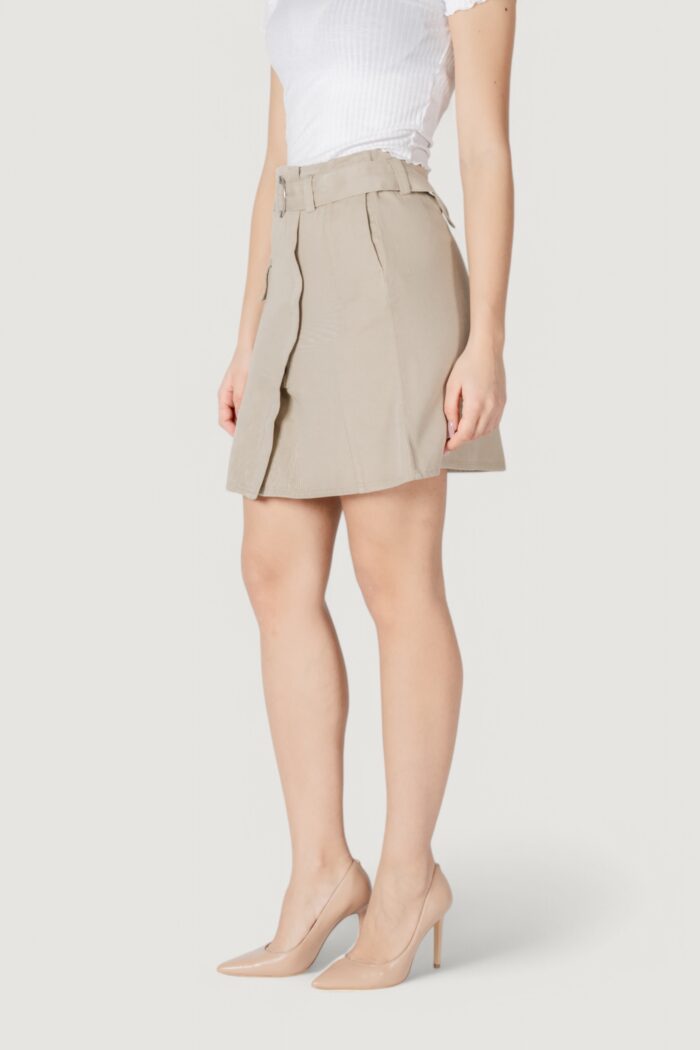 Minigonna Vila Clothes vitilo hw belt Beige chiaro
