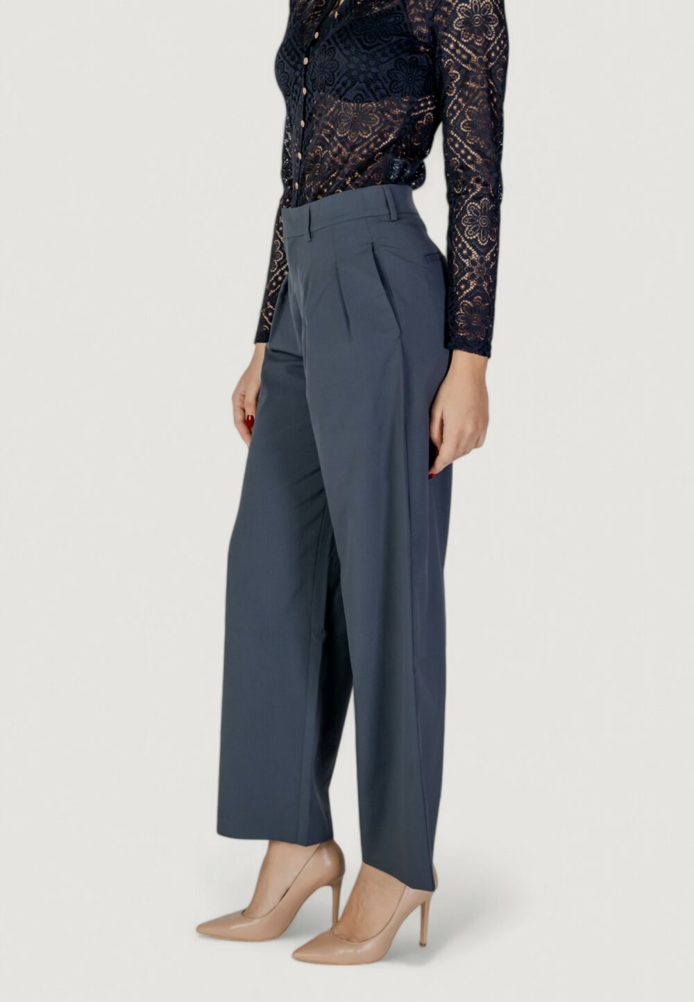 Pantaloni a palazzo Calvin Klein Jeans tailored wide leg Antracite - Foto 2