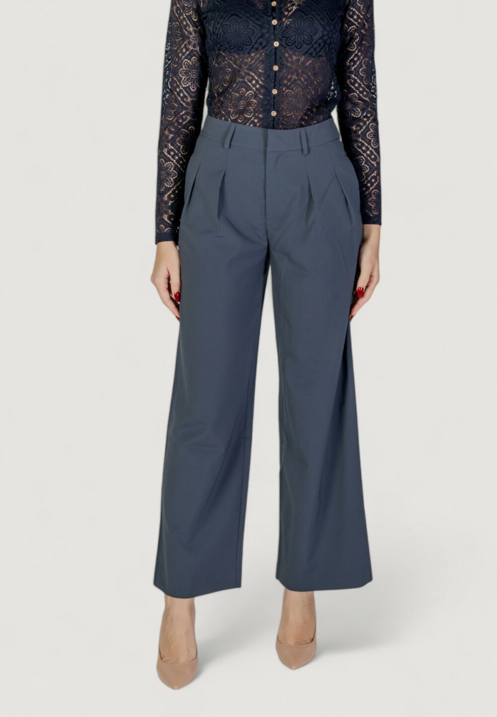 Pantaloni a palazzo Calvin Klein Jeans tailored wide leg Antracite - Foto 5