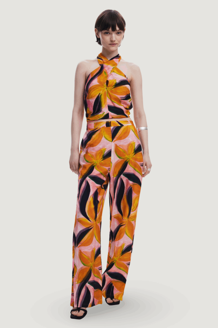Pantaloni a palazzo Desigual pant_eos Arancione