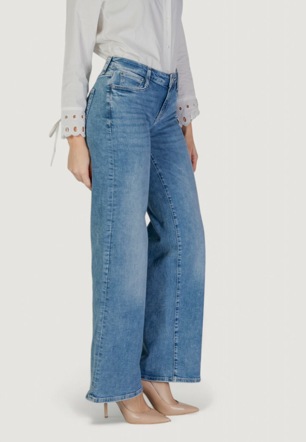 Jeans bootcut Guess sexy palazzo Denim chiaro - Foto 3