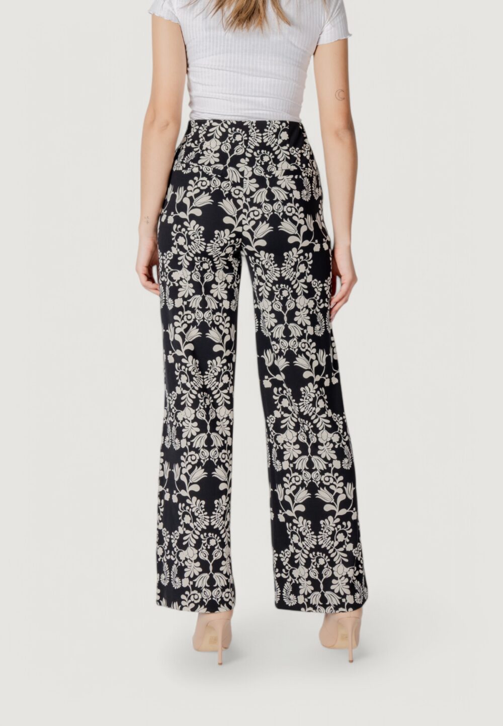 Pantaloni a palazzo ICHI ihkate print wide pa5 Nero - Foto 4
