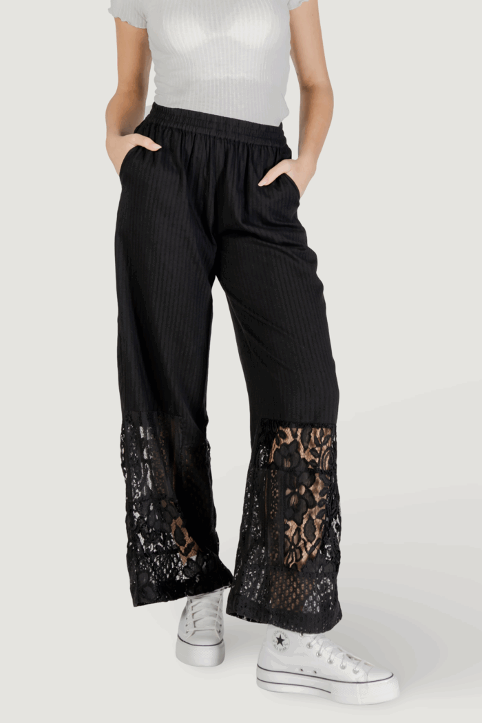 Pantaloni a palazzo ICHI ihmarila pa Nero