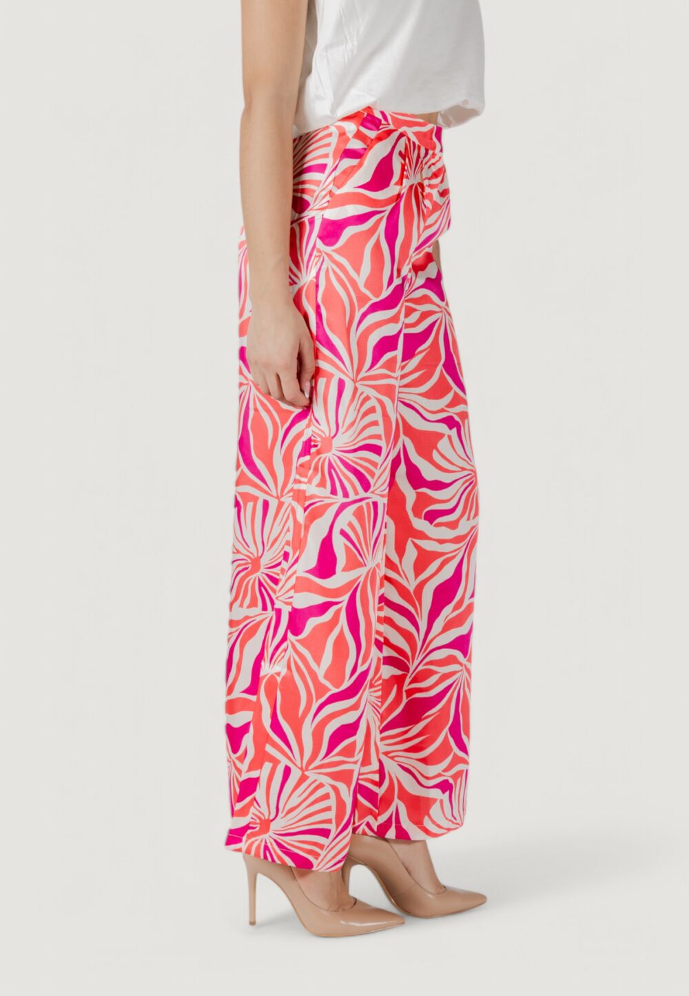 Pantaloni a palazzo Only onlpaula loose pant ptm Rosa - Foto 3