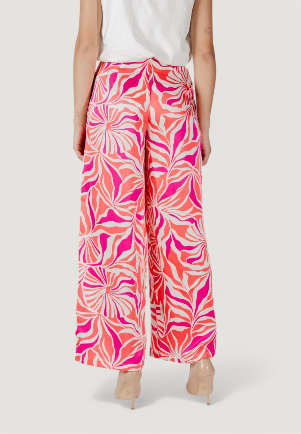 Pantaloni a palazzo Only onlpaula loose pant ptm Rosa - Foto 4