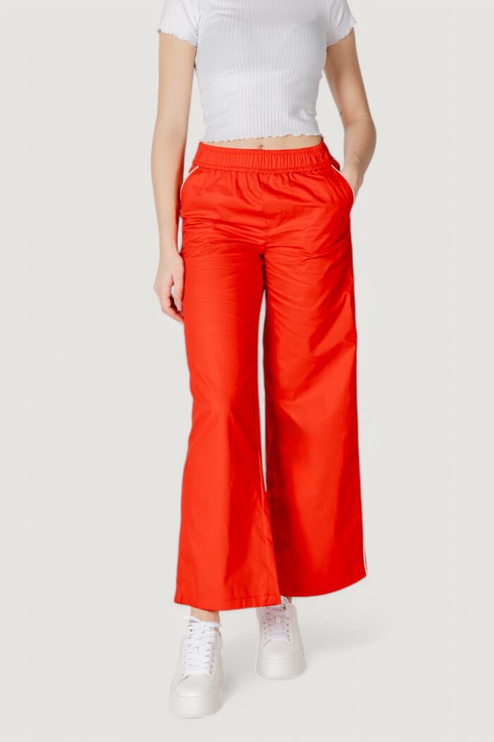 Pantaloni a palazzo Only onlzora mw pull-up piping pant pnt Rosso