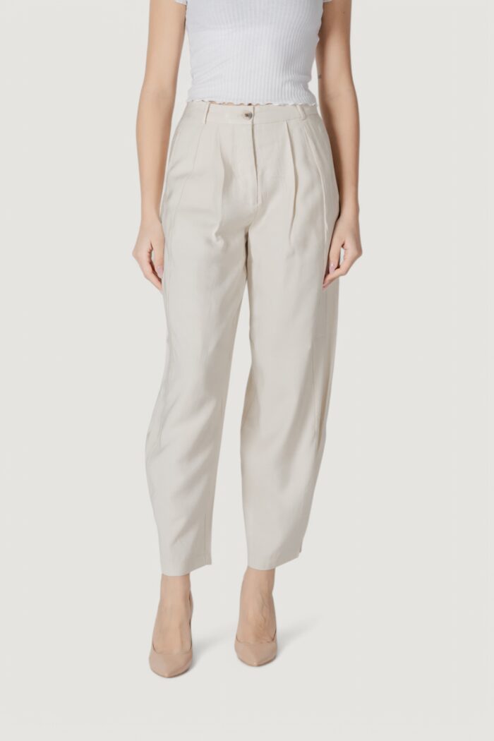 Pantaloni a palazzo Vila Clothes vimulli h/w 7/8 Crema