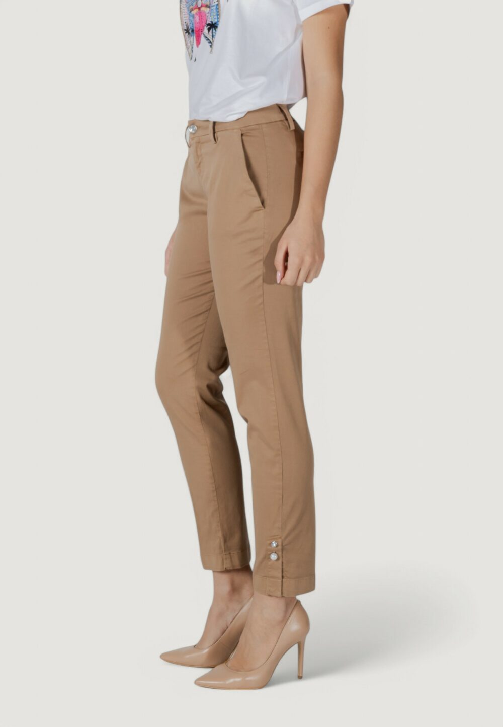 Pantaloni a sigaretta Liu-Jo chino chic reg.w. Beige - Foto 2