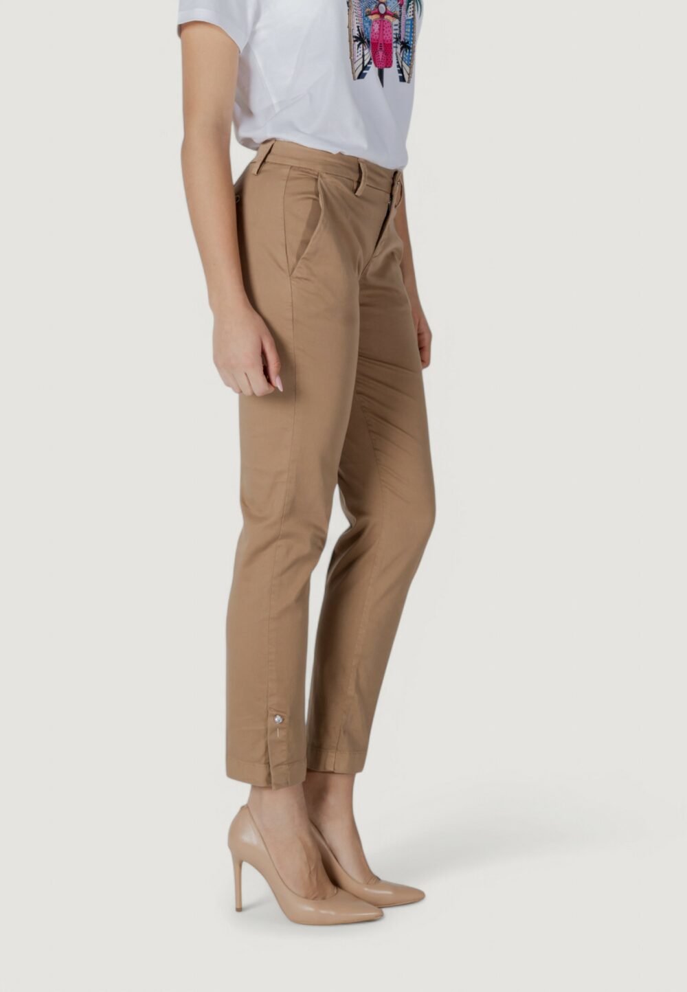 Pantaloni a sigaretta Liu-Jo chino chic reg.w. Beige - Foto 3